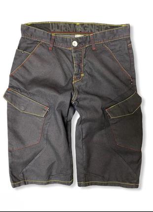 Чоловічі джинсові шорти, бриджі з великими кишенями4 фото