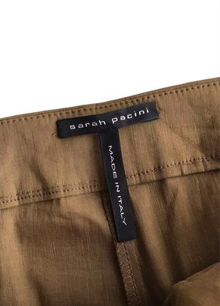 Льняные брюки sarah pacini с молниями внизу4 фото