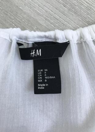 Белая блуза блузка вышиванка распашонка h&m3 фото