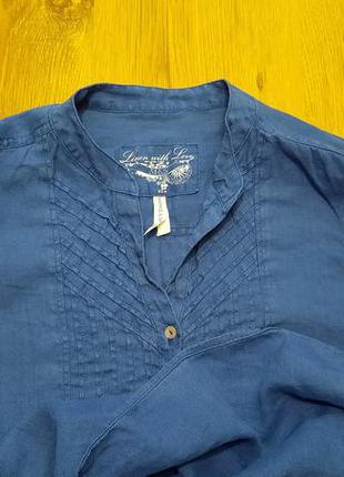 Рубашка блуза льняная лён marks&spencer размер l-xl4 фото