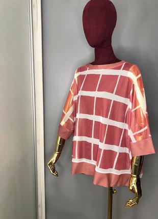 Полупрозрачная блуза туника сетка с экокожей оверсайз свободная кожаная рубашка rundholz owens4 фото