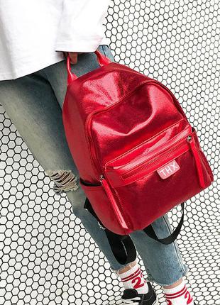 Мега популярний жіночий рюкзак bobby tnx ❤️️червоний2 фото