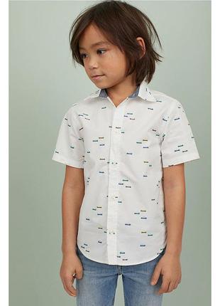 Детская рубашка с коротким рукавом h&m на мальчика 814123 фото