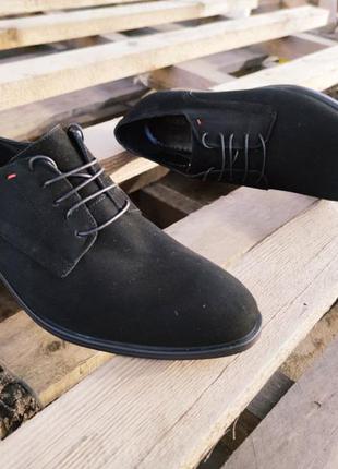 Замшеві туфлі дербі-стильне та якісне взуття1 фото