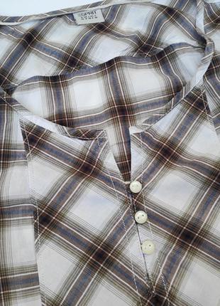 Блузка блуза рубашка ✨ esprit ✨ в клетку хлопковая3 фото