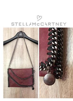 Маленька сумка через плече з ланцюгами клатч в стилі stella mccartney falabella1 фото