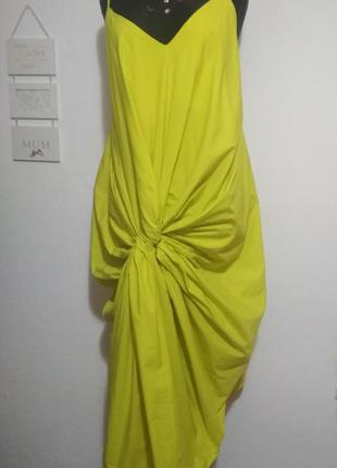 100% котон фірмове натуральне котоновое богемне плаття міді на бретельках оверсайз якість!!!6 фото