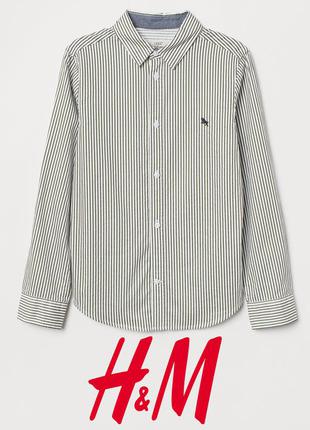 Смугасті сорочки для хлопців 9-15 років від h&m швеція1 фото