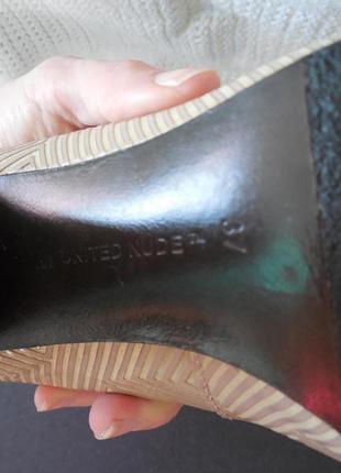 Туфли кожаные кожа бежевые нюдовые лак фирменные united nude англия широкую ножку2 фото