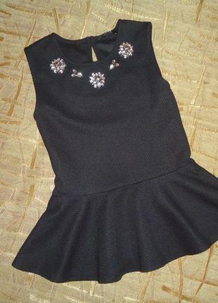 Нарядна блузка-баска для дівчинки george