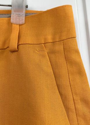 Zara красивые льняные брюки сочного цвета размер м(38)7 фото