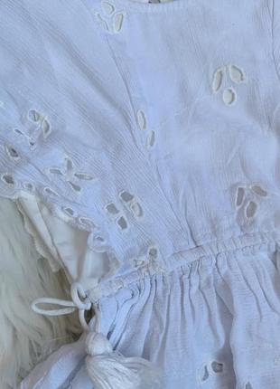 Красивая белая блуза river island девочке 5-6 лет3 фото