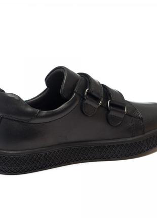 Кожаные туфли кросовки dalton турция 107501 черные4 фото