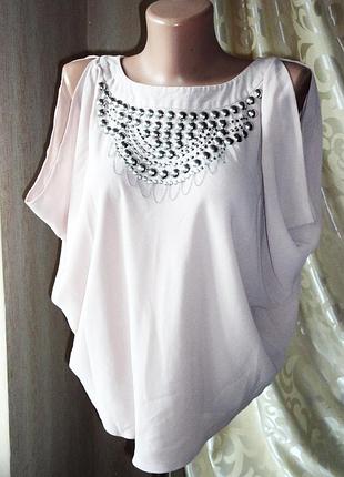 Блуза lipsy р.8  (ог 80-90) шифон