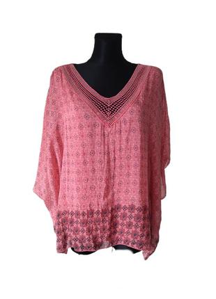 Блуза шелковая блузка топ футболка вискоза шелк италия розовая marc lauge р. 50,522 фото