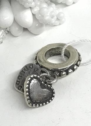 Новый серебряный подвес шарм сердечко сердце серебро 925 проба підвіска