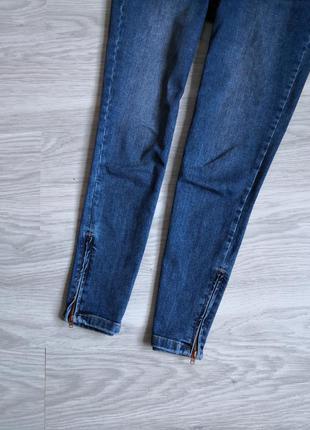 Синие базовые джинсы скинни6 фото
