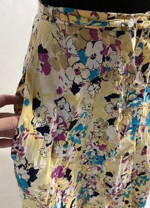 Юбка миди в винтажном стиле в цветочный принт 💐4 фото
