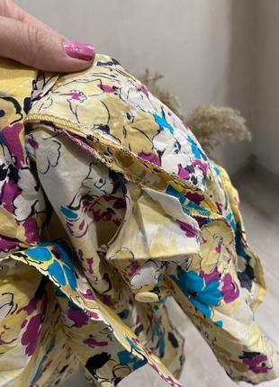 Юбка миди в винтажном стиле в цветочный принт 💐10 фото