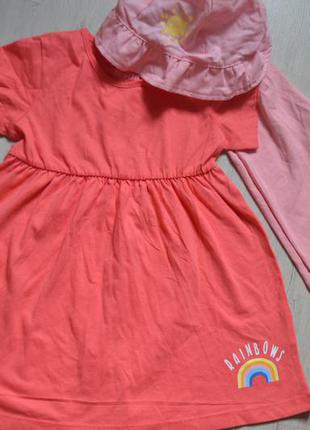 Літній набір комплект сукня лосіни панама2 фото