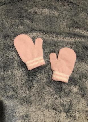 Рукавички, дитячі рукавички, рожеві рукавички primark1 фото