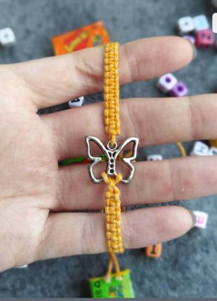 Детский браслет с птичей, бабочкой. шамбала желаный. обмен3 фото