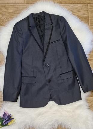 Стильный серый пиджак на 10-11 лет1 фото