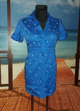 Платье - рубашка котон с бусинками ( жемчугом) с-ка1 фото