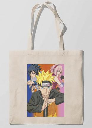 Эко-сумка, шоппер с принтом повседневная naruto наруто наруто