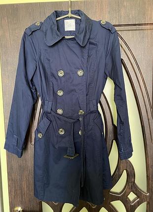 Темно синій плащик, на осінь та весну