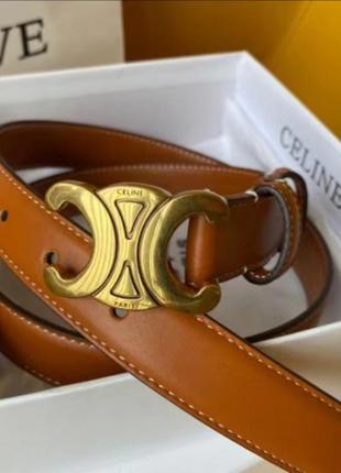 Ремінь шкіряний пояс celine