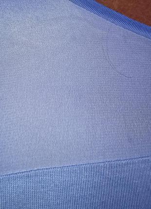 Трикотажна з шовком комбінована блуза лонгслив віскоза шовкова оздоблення tcm5 фото