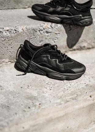 Кроссовки adidas ozweego triple black textile5 фото