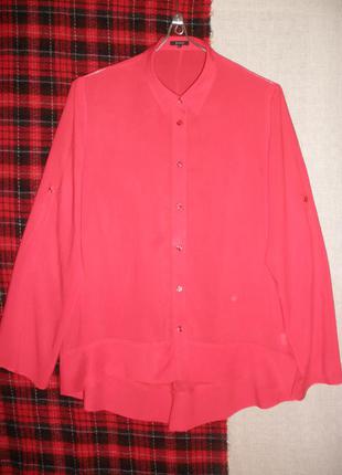 Яркая тончайшей вискозы блузка блуза рубашка jones асимметричный низ