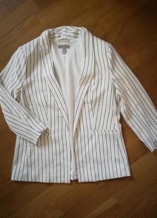 Жакет блейзер пиджак в полоску h&m