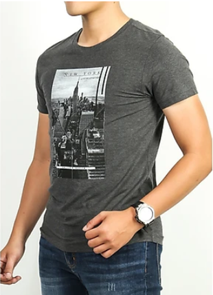Дизайнерская люксовая футболка тишка с городской фотопечатью небоскрёба gina original.