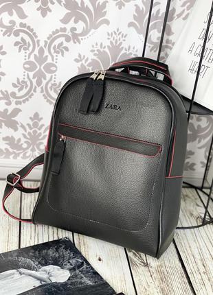 Чёрный рюкзак-сумка1 фото