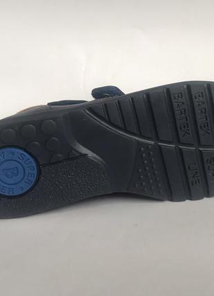 Ортопедичне взуття bartek 84802/10p темна підошва/ черевики дитячі натуральна шкіра профілактичні2 фото