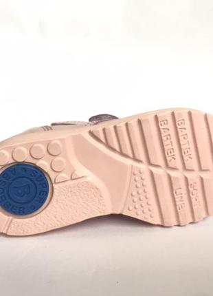 Ортопедичне взуття bartek 81802/1ah/ рожеві шкіряні черевики на дівчинку. розмір 20-32