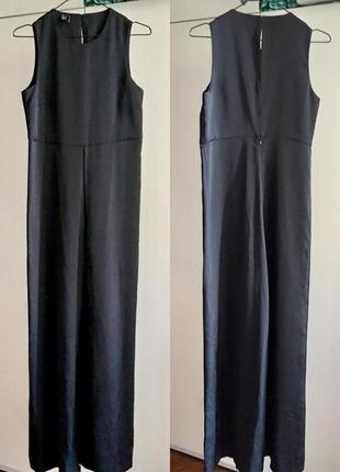 Элегантный черный комбинезон - платье1 фото
