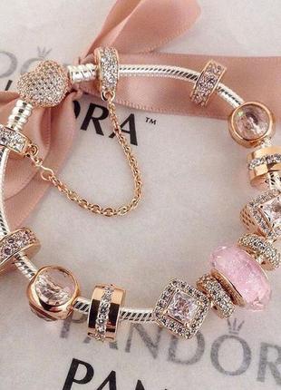 Браслет пандора классика сердце паве серебро 925 pandora