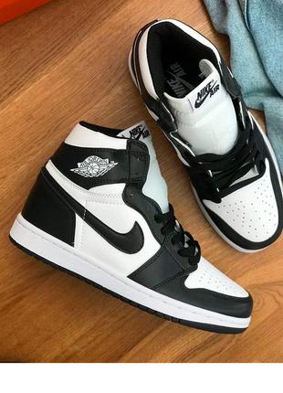 Кроссовки мужские nike air jordan high высокие черные / кросівки чоловічі найк аир джордан кроссы