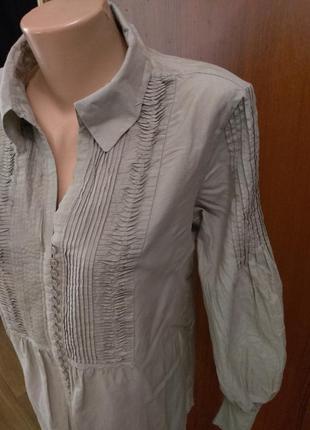 Шелк хлопок шелковая легкая  блузка рубаха4 фото