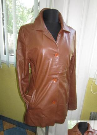 Фирменная  женская кожаная куртка cabrini. италия.  лот 9508 фото