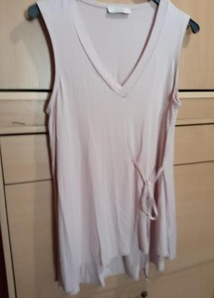 Блуза без рукава из вискозного трикотажа