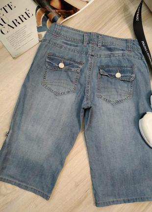 Джинсовые синие джинсы брюки шорты10 фото