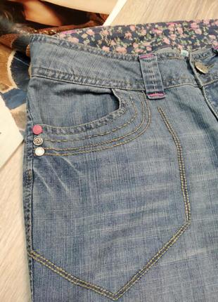 Джинсовые синие джинсы брюки шорты7 фото