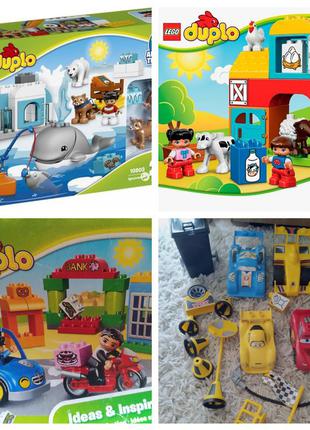 Lego duplo 4 набору ферма 10617 арктика 10803 + станція 10532 + машинки