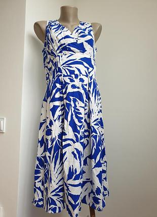 Льняное платье миди marks&spencer