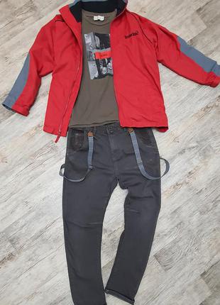 Zara стильные брюки со съемными подтяжками. для крутого парня.7 фото